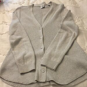 Cabi Women's Light Gray Cardigan Sweater
